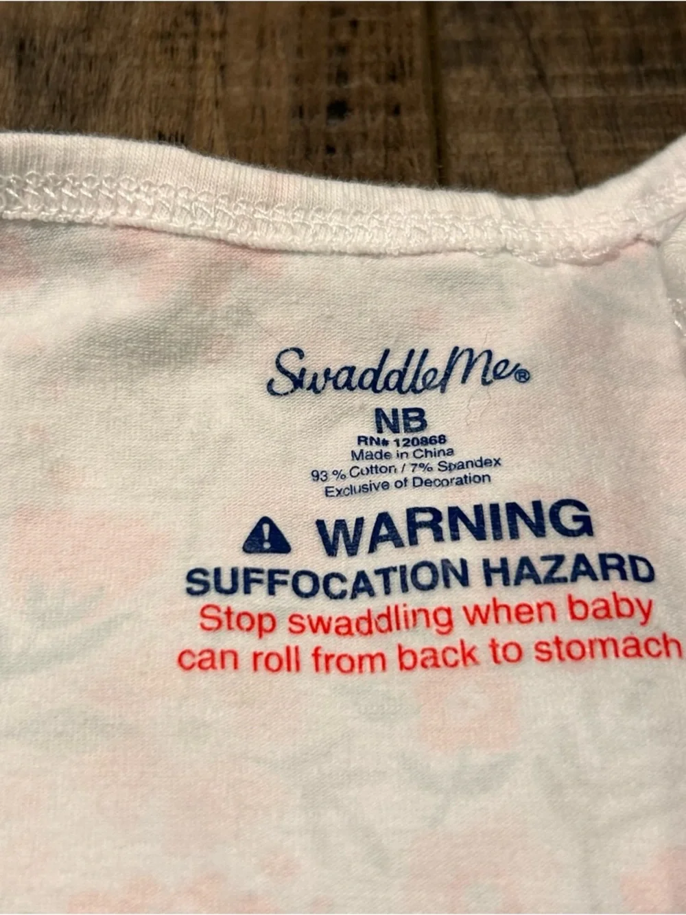 Swaddle Me Sleep Sack‎ Pod Newborn NB Girls Pink Floral